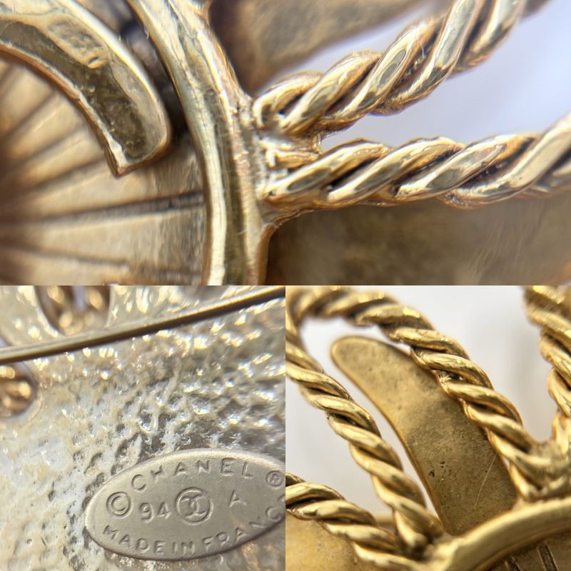 Chanel Brooch Ladies Sun Motif Coco Mark Accessories - Chanel GP 94A Gold