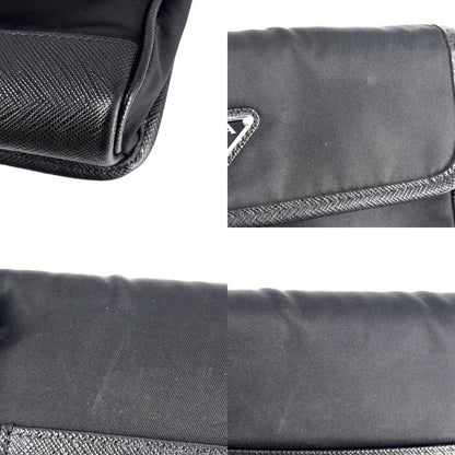 Prada Shoulder Bag Unisex Triangle Logo Pochette Shoulder Crossbody Men's