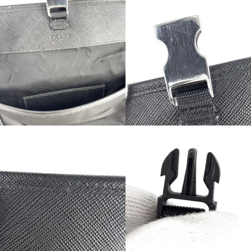 Prada Shoulder Bag Unisex Triangle Logo Pochette Shoulder Crossbody Men's