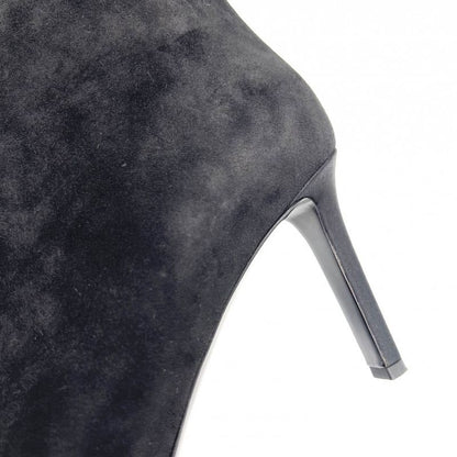 Chanel Boots Women's Side Zip Shorts Coco Mark Shoes Pin Heel 36 Size Approx