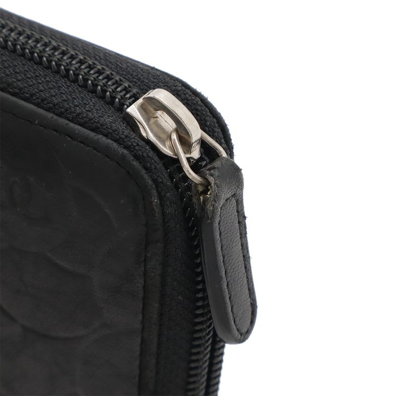Chanel Camellia Cocomark Zip Wallet Round Zipper Long Lambskin Leather