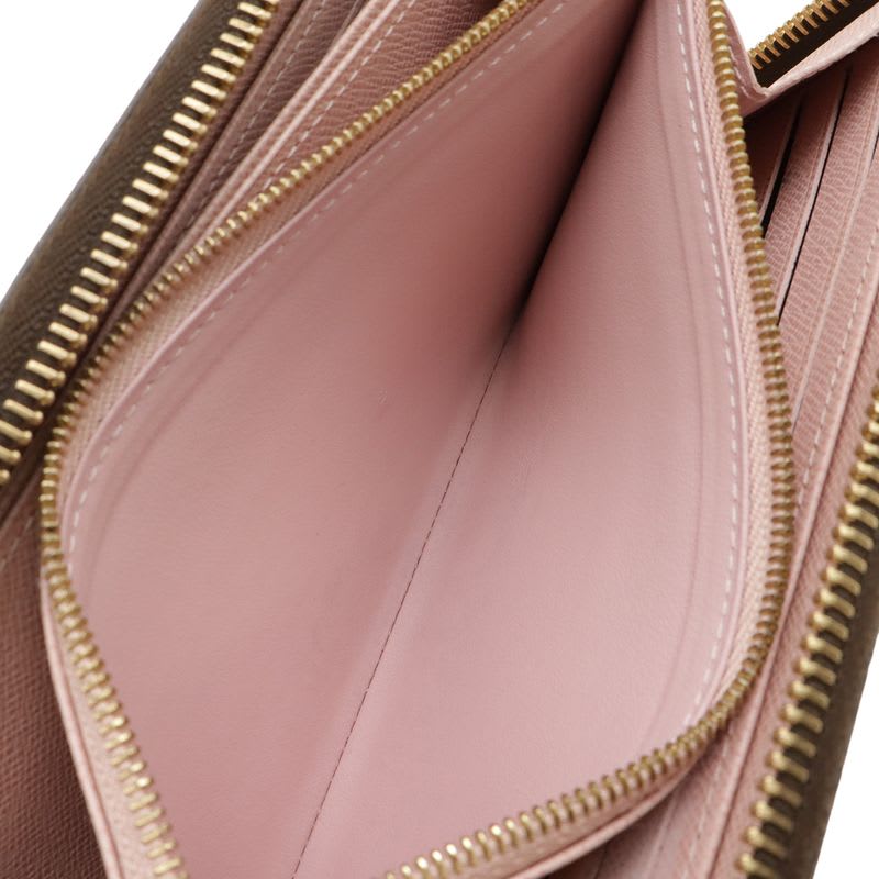 Louis Vuitton Monogram Zippy Wallet Round Zipper Long Rose Ballerine