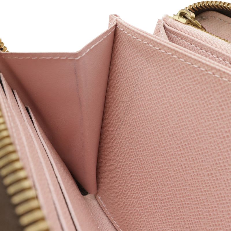 Louis Vuitton Monogram Zippy Wallet Round Zipper Long Rose Ballerine