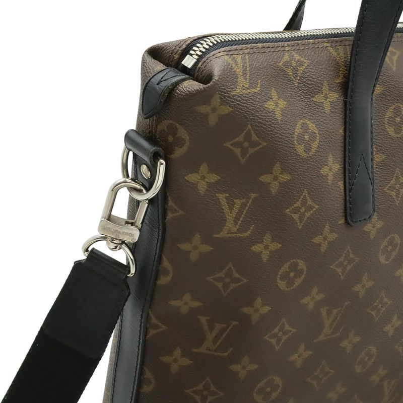 Louis Vuitton Monogram Macassar Kitan Tote Bag 2WAY Shoulder Bag Crossbody