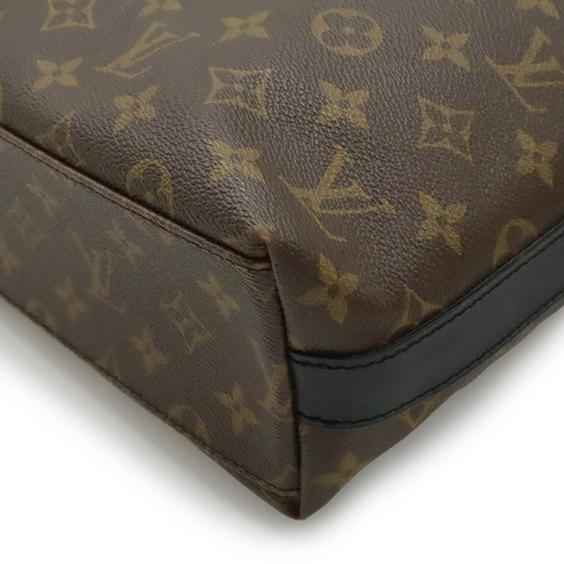Louis Vuitton Monogram Macassar Kitan Tote Bag 2WAY Shoulder Bag Crossbody
