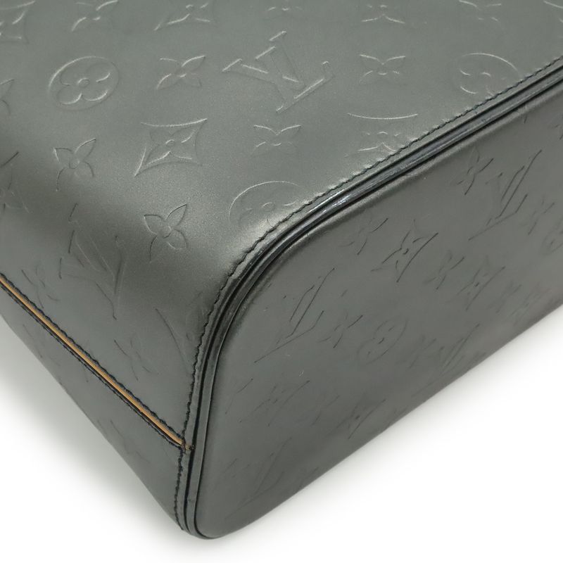 Louis Vuitton Monogram Matte Stockton Tote Bag Shoulder Bag Leather Noir Black