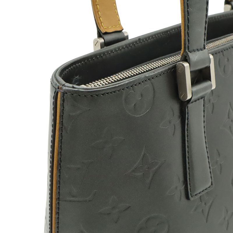Louis Vuitton Monogram Matte Stockton Tote Bag Shoulder Bag Leather Noir Black