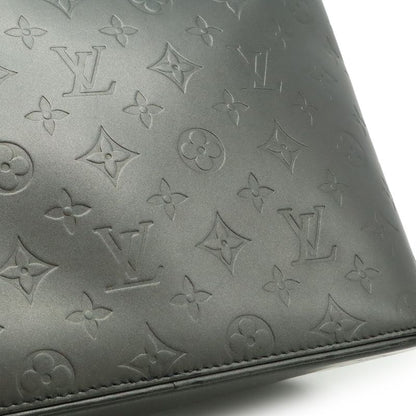 Louis Vuitton Monogram Matte Stockton Tote Bag Shoulder Bag Leather Noir Black
