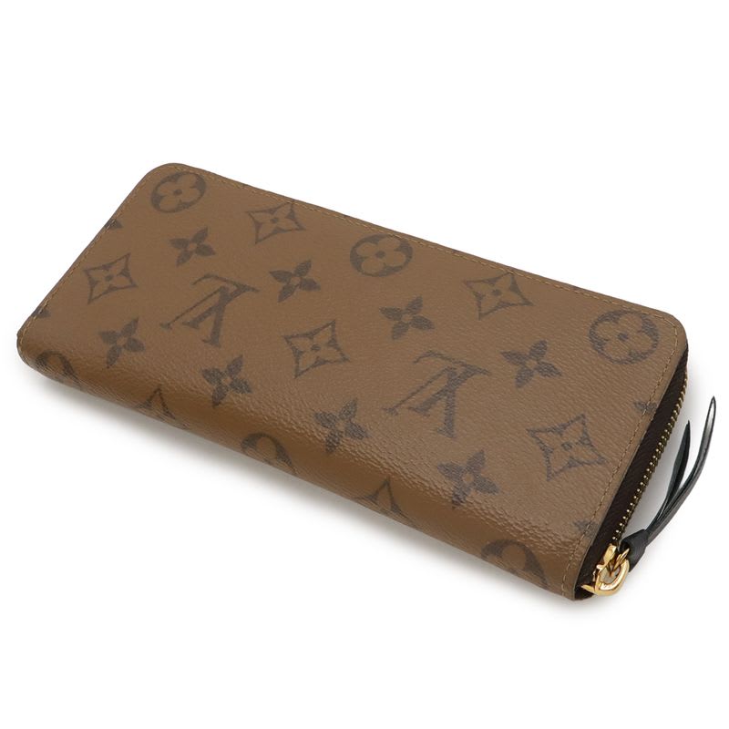 Louis Vuitton Monogram Reverse Portefeuille Clemence Round Zipper Long Wallet