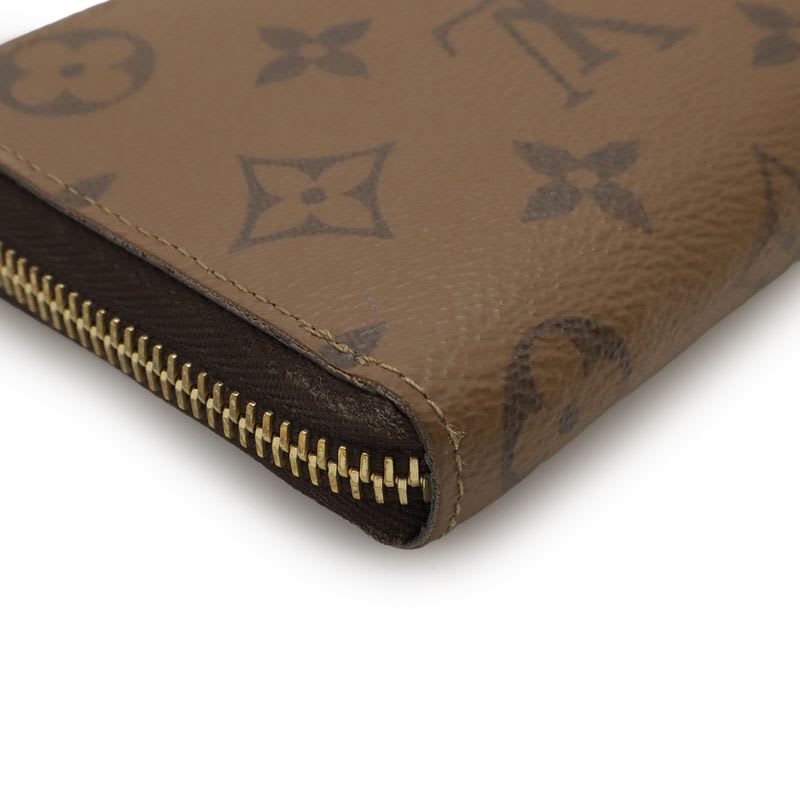 Louis Vuitton Monogram Reverse Portefeuille Clemence Round Zipper Long Wallet