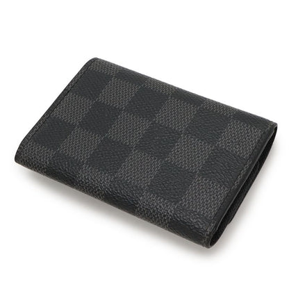 Louis Vuitton Damier Graphite Multicles 6 key Case Silver Hardware