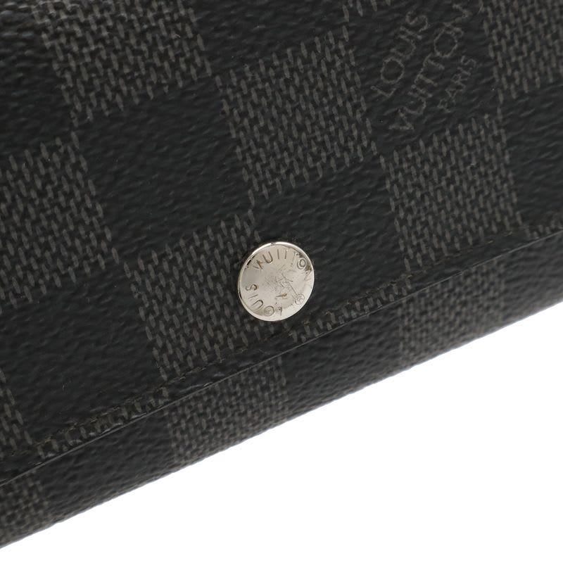 Louis Vuitton Damier Graphite Multicles 6 key Case Silver Hardware