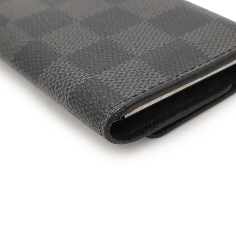 Louis Vuitton Damier Graphite Multicles 6 key Case Silver Hardware