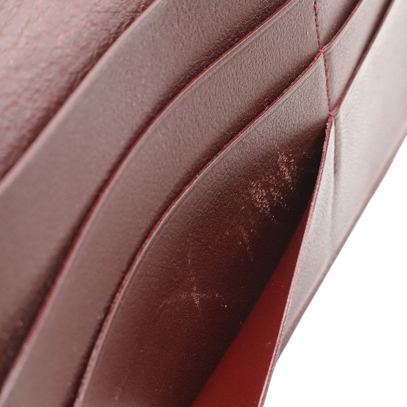 Cartier Cabochon De Line Bifold Long Wallet Leather