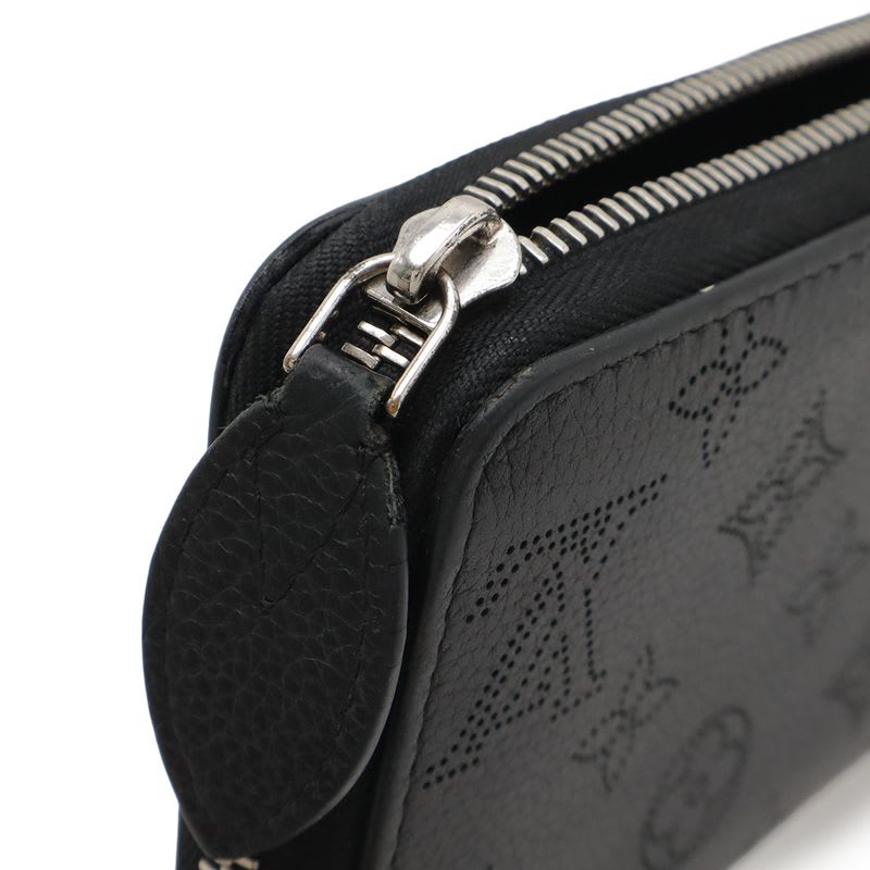 Louis Vuitton Monogram Mahina Zippy Wallet Round Zipper Long Leather