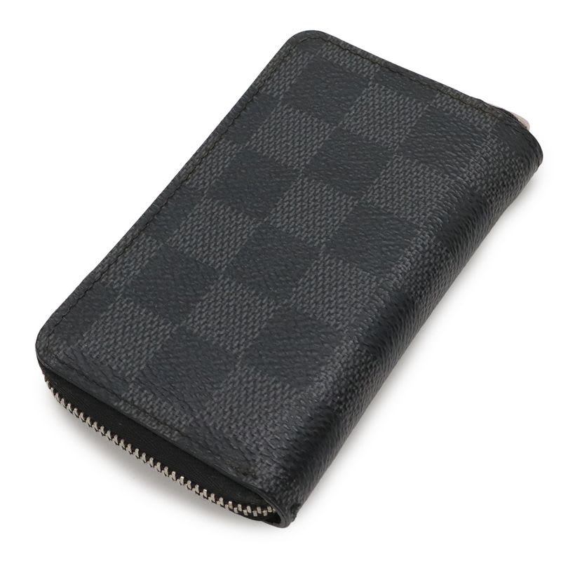 Louis Vuitton Damier Graphite Zippy Coin Purse Round Zipper Case