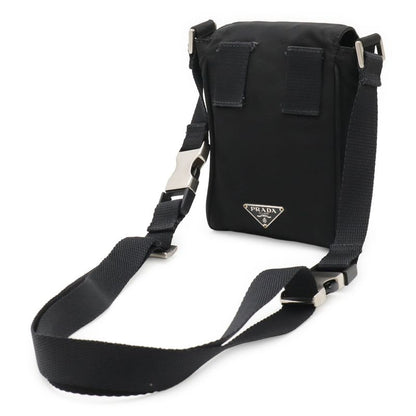 Prada Triangle Logo Shoulder Bag Pochette 2-Way Waist Pouch Body Leather