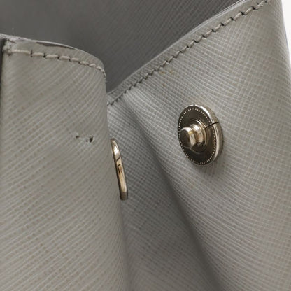 Prada Galleria Handbag 2-Way Shoulder Bag Bicolor Leather Saffiano Gray Bn2438