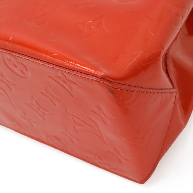 Louis Vuitton Monogram Vernis Lead PM Handbag Mini Tote Bag Rouge Red M91088