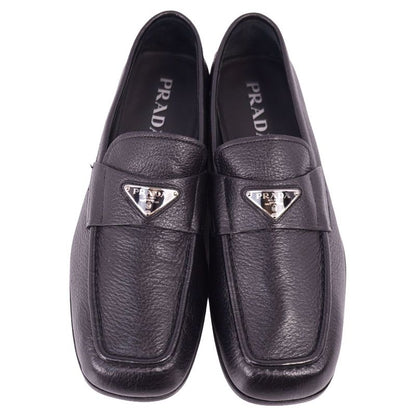 Prada Loafers Moccasins Triangle Logo Leather