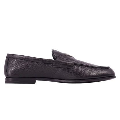 Prada Loafers Moccasins Triangle Logo Leather