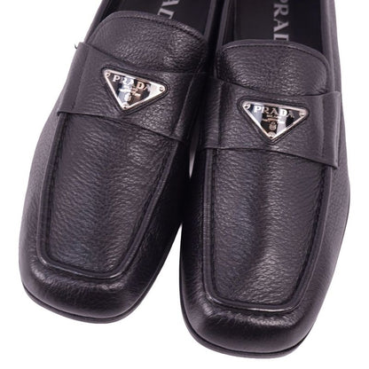 Prada Loafers Moccasins Triangle Logo Leather