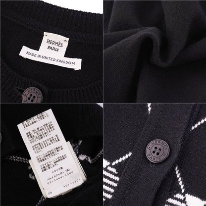 Hermes Cardigan 20 AW Knit All Over Pattern Cashmere