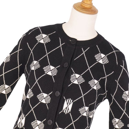 Hermes Cardigan 20 AW Knit All Over Pattern Cashmere