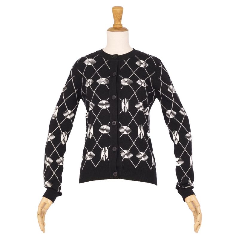 Hermes Cardigan 20 AW Knit All Over Pattern Cashmere