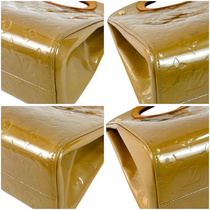 Louis Vuitton Maple Drive Top Handle Bag Yellow Beige Patent Leather Vernis