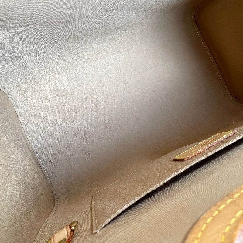 Louis Vuitton Maple Drive Top Handle Bag Yellow Beige Patent Leather Vernis