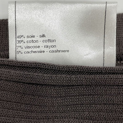 Chanel P40753k03011 Brown Coco Mark Rib Knit Long Cardigan 38