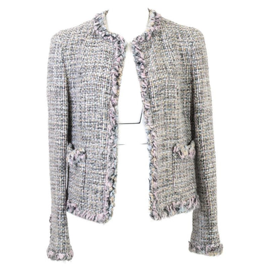 Chanel [domestic 03A P22295v13089 Cocomark Pyramid Studs Tweed No Color 38