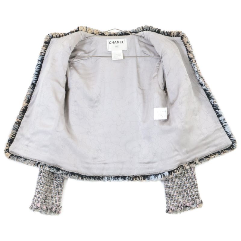 Chanel [domestic 03A P22295v13089 Cocomark Pyramid Studs Tweed No Color 38