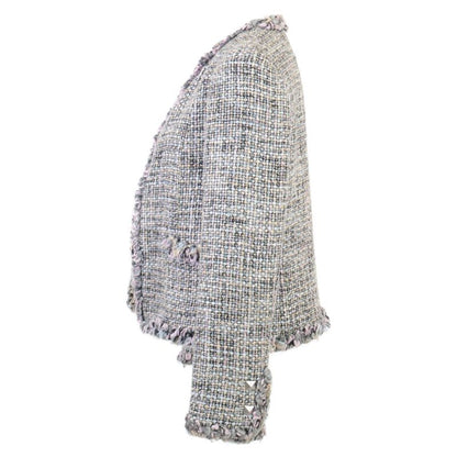 Chanel [domestic 03A P22295v13089 Cocomark Pyramid Studs Tweed No Color 38