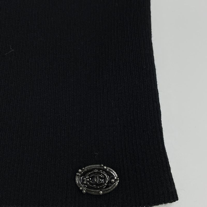 Chanel 09P Black Ribbon Assemblage Neck French Sleeve Knit 40