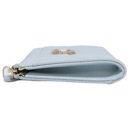 Chanel Ap4257 Caviar Skin Coco Mark Zip Wallet Fragment Case Card Case