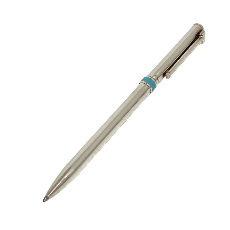 Tiffany & Co Ballpoint Pen Classic T Silver X Tiffany & Co Blue