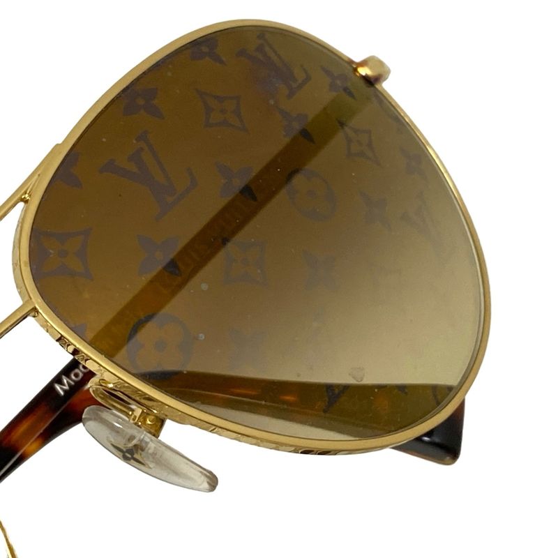 Louis Vuitton Sunglass Es Conspiracion Pilot 70164u Dark Brown X Gold Tortewass El