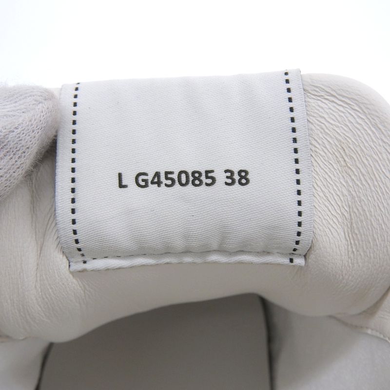 Chanel Unused Coco Mark Embossed Logo Leather Low Cut Sneakers Shoes Women's