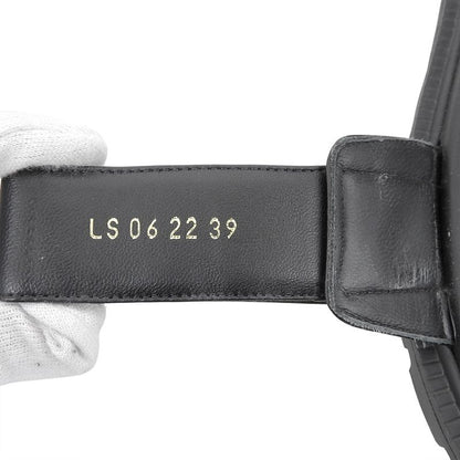 DIOR Act Lambskin Metal Logo Back Strap Sandals Men's Black X Gold 39 Kcq547lab