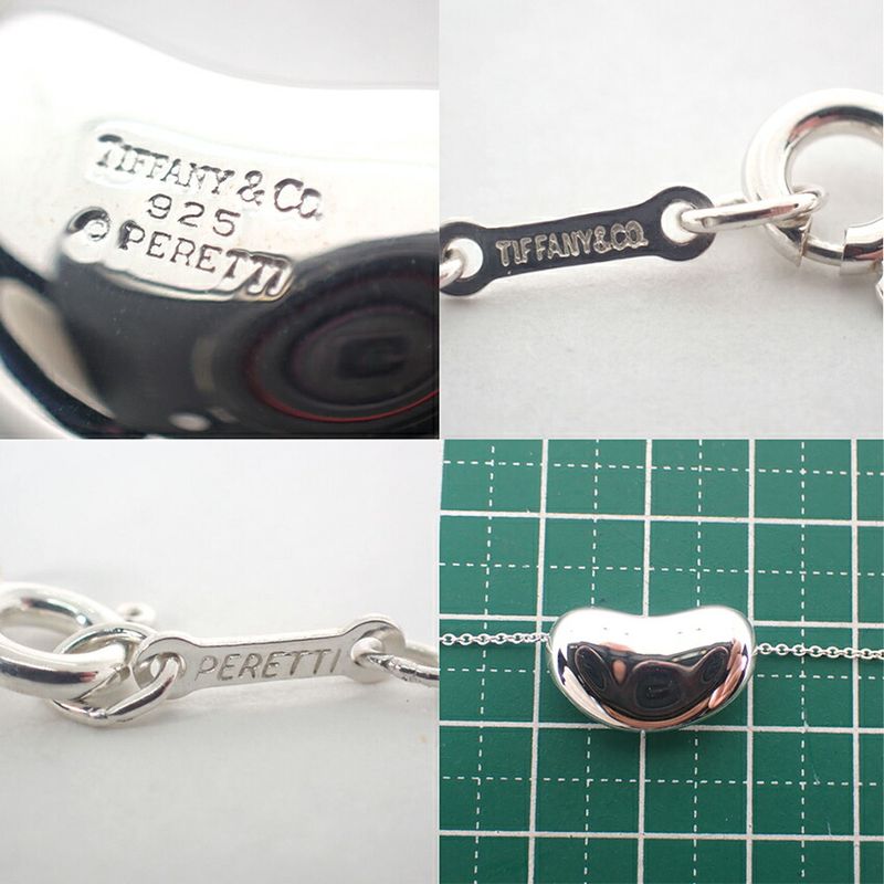 Tiffany & Co 925 Bean Pendant Necklace J118-9