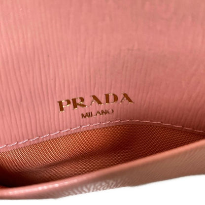 Prada Coin Case - 1mc026 Pink Leather