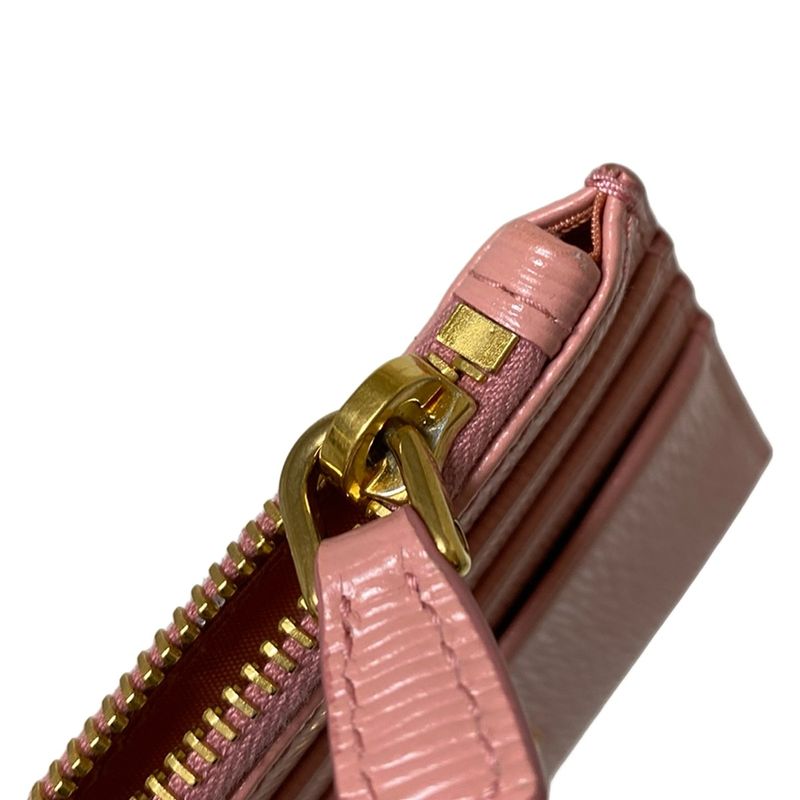 Prada Coin Case - 1mc026 Pink Leather