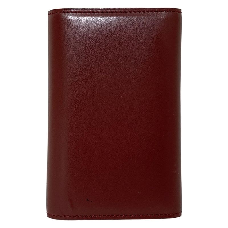 Cartier Key Case Mastline Bordeaux X Gold 6 Hooks Leather