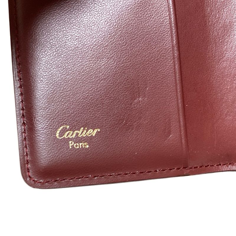 Cartier Key Case Mastline Bordeaux X Gold 6 Hooks Leather