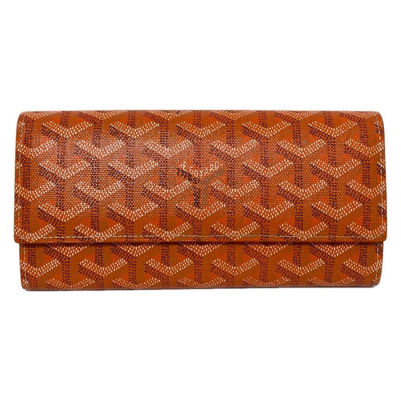 Goyard Long Wallet Richelieu Orange Leather