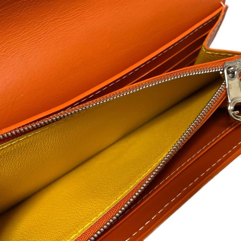 Goyard Long Wallet Richelieu Orange Leather