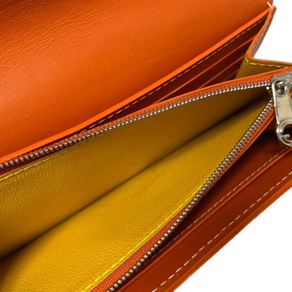 Goyard Long Wallet Richelieu Orange Leather