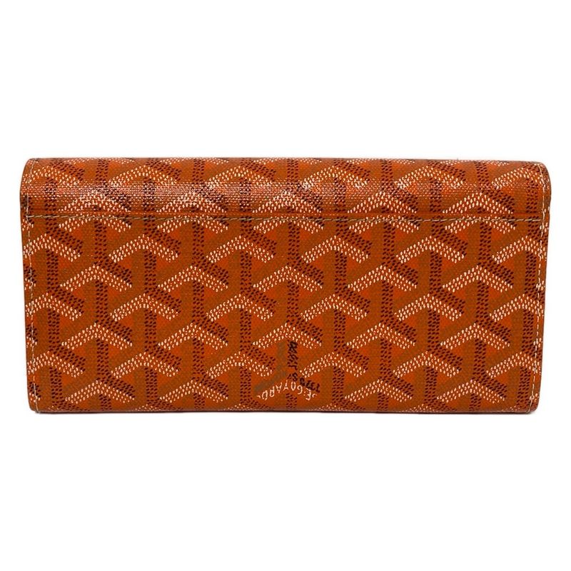 Goyard Long Wallet Richelieu Orange Leather